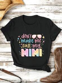 Dam-T-shirts - Svart - Visa 2