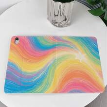 1 PIEZA Funda para tableta con estampado de remolino arcoíris y estrella, cubierta protectora con soporte de varios ángulos y soporte para bolígrafo, compatible con modo de suspensión/activación automática con iPad Pro M5, Air M3, 11" A16, 9.7/10.2/10.9, 7th/8th/10th Gen, Air 2/4/5, Pro 11, Air 11/13 M3 2025/Galaxy Tab S10+/S9/A9, compatible con Oppo Pad, compatible con Huawei Matepad, compatible con Vivo Pad, compatible con Honor Pad, compatible con Xiaoxin Pad - Multicolor - Ver 2