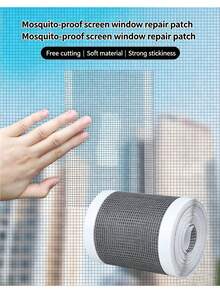 1Roll Window Mosquito Net Repair Patch Tape, Self-Adhesive Mesh Patch For Holes, Anti-Mosquito, Waterproof, Easy To Cut & Apply, For Home Door Window Screen Fix - Window Screen Repair Subsidy - View 5