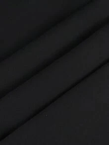 大码女式弹力腰阔腿裤，宽松舒适，四季皆宜，黑色 - 黑色 - 查看 7