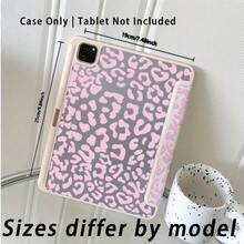 Pink Leopard Case For For A16 11th Generation 2025/10th Generation 2022, 11th Generation/10th Generation, 12th Generation 2026/Air 11"/13", M2, M3, Pro 11"/13", M4 2024, Air 5/4 10.9", Air 3 10.5", 9th/8th/7th 10.2" MINI6/7/8 Case With Pencil Holder, Stable Trifold Stand, Slim Shockproof Transparent Clear Back Cover, Auto Wake/Sleep - AIPAD H - 查看 3