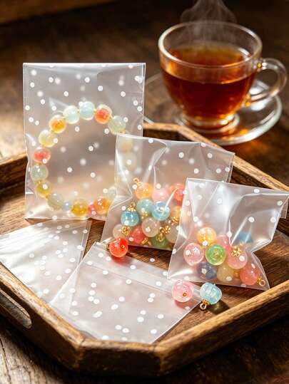 Polka Dot Pattern Gift Bags, Self-Adhesive Bags, Decorative Gift Bags, Suitable For Birthday Parties, Weddings, Holiday Parties, Dessert Bags, Bride Bags, Hen Party Bag Fillers, Wedding Favors