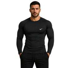 Kit 2 Camisa Térmica Uv 50+ Segunda Pele Camiseta Blusa Malha Fria Academia Esportes - Preto & Vermelho - Visão 2