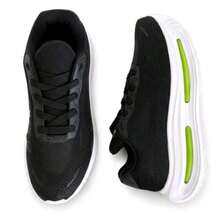 NK Running Vomero Premium Tennis Shoes With Soft Cushioning, Ideal For Gym, Training, And Men's Sports Shoes With Lace-Up Closure And Eyelets. - 黑綠 - 查看 1