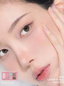 3CE 1盒7.5克春夏中性珠光眼影盘，蓝色闪片点缀，打造韩式妆容，9色易晕染眼影盘，适合日常妆容，K-Beauty #02 粉色苏打 - #02 PINK SODA - 查看 2