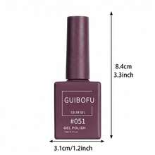 1 pieza Esmalte de uñas en gel No.051 de la marca GUIBOFU - Granate - Ver 7
