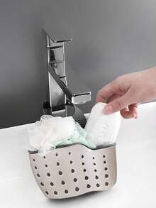 3/1pc Minimalist Adjustable Faucet Hanging Drain Rack, Silicone Quick Dry Sponge Holder With Flexible Strap, Non-Slip Waterproof Mold-Proof Space-Saving Design, Dual-Use For Sink Side & Countertop, Organizer For Sponges Rags Dish Brushes - One Size Fits All - View 7