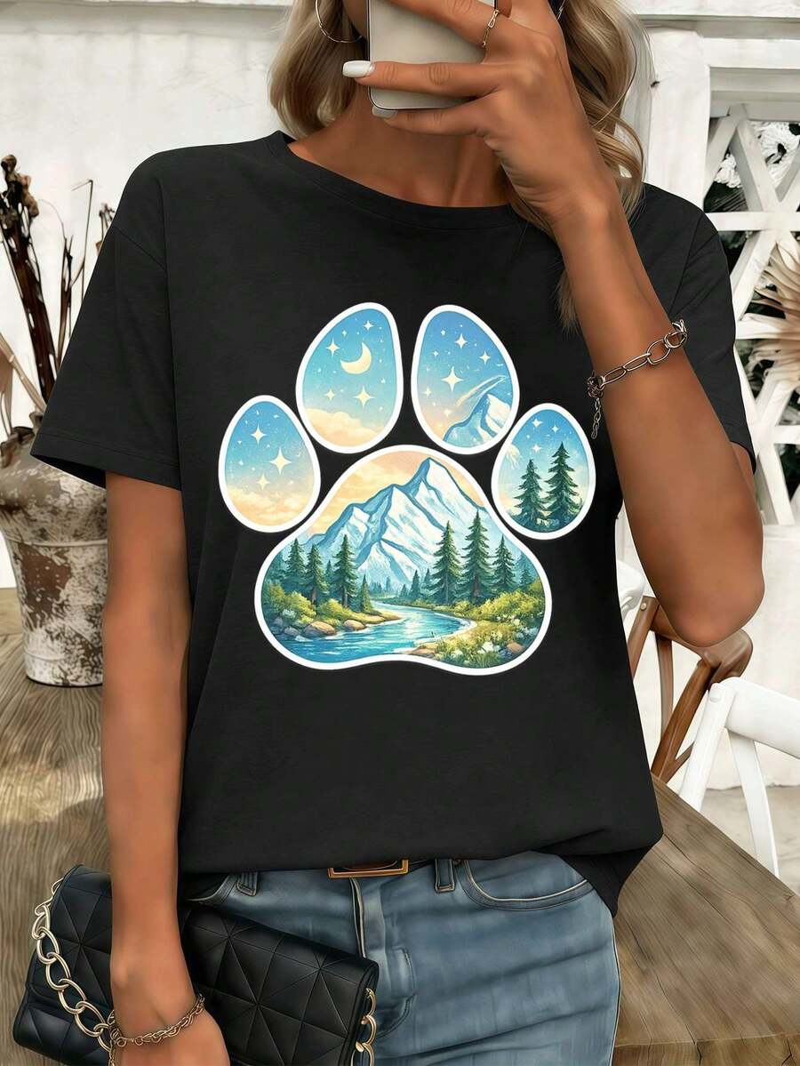 Women T-Shirts - Black - View 1