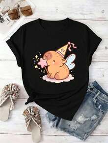 Women T-Shirts - Black - View 2