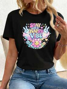 Women T-Shirts - Black - View 1