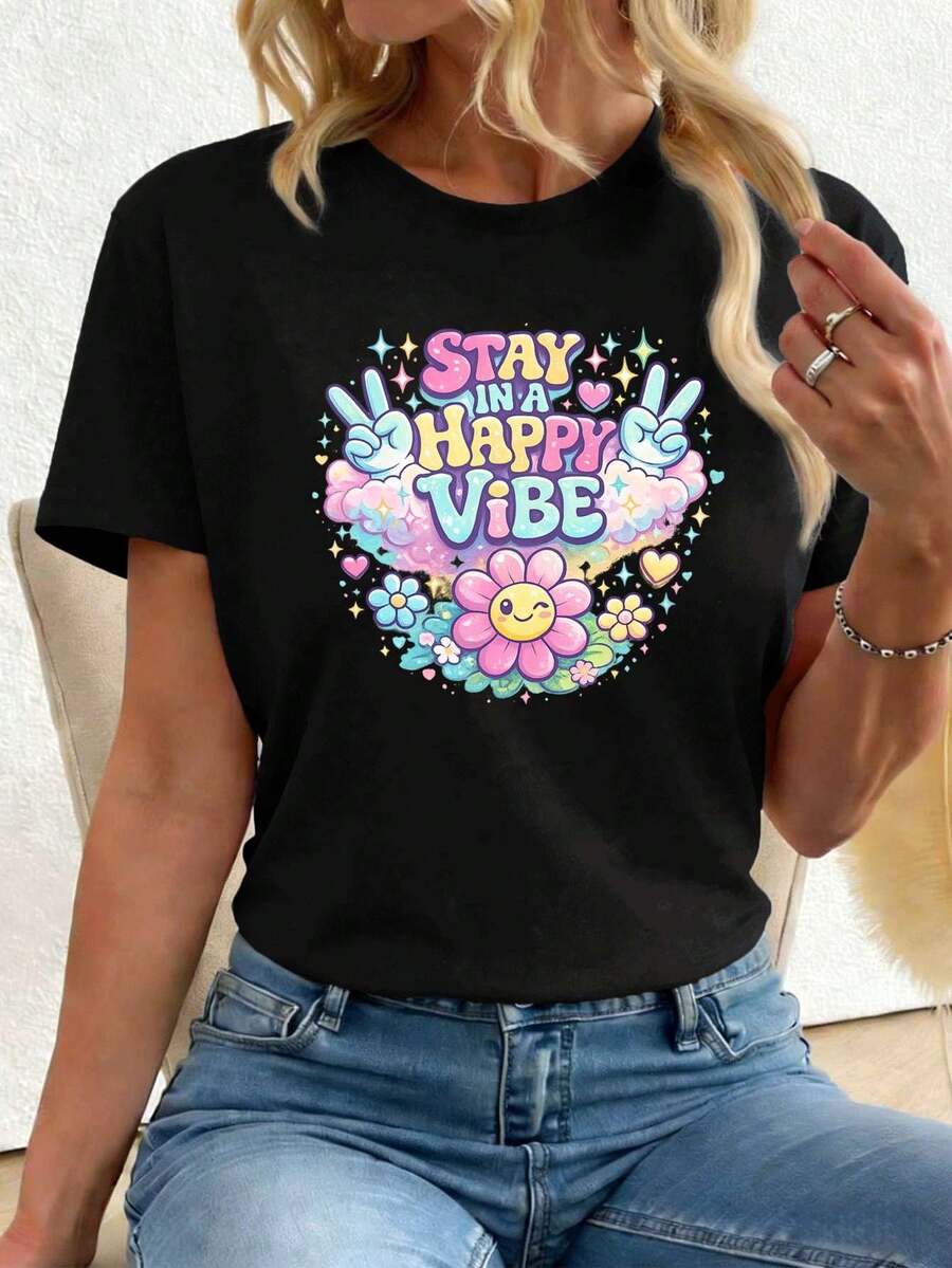 Women T-Shirts - Black - View 1