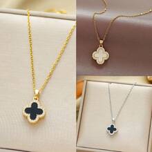 Clover Sweater Chain/Autumn & Winter Collarbone Chain - 隨機 - 查看 2