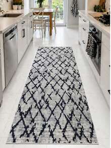 Modern Non-Slip Kitchen Runner Rug, Washable Minimalist Floor Mat For Home Decor, Bedroom, Livingroom Rug, Made In Turkiye 80x200 Cm, 80x300 Cm,100x200 Cm, 120x180 Cm - Dark Grey - View 6