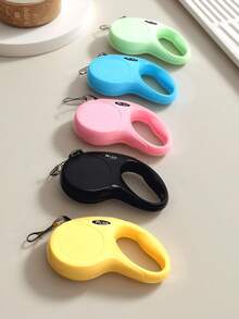 1pc 3 Meters(S)/5m(M) Private Label Solid Color Pet Leash, Retractable Dog/Cat Walking Lead, Pet Traction Rope For Outdoor - Multicolor - View 6