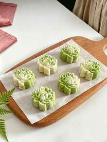 1 Bộ Khuôn Bánh Trung Thu Hình Hoa Sen 3D - Bao gồm 1 dụng cụ ấn bánh, 2 đĩa hoa, chất liệu ABS, khuôn chống dính dùng trong gia đình, khuôn làm bánh đậu xanh/bánh ngọt tự làm. - Xem 6