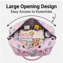 1 chiếc túi xách du lịch cỡ lớn có thể mở rộng, in hình hoạt hình Stitch dễ thương, được Disney ủy quyền. - Màu be - Xem 6