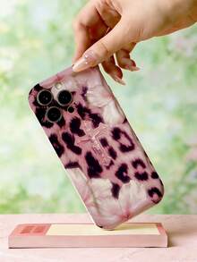 Ốp lưng điện thoại họa tiết da báo hồng, hình chữ thập, tương thích với iPhone 15/13/16 Pro Max/17 Pro Max/14/11/12, ốp bảo vệ phong cách Y2K cá tính, tương thích với Samsung Galaxy S24/S25/S23/A55/A54/S25 Ultra/A14/A15 - Nhiều màu - Xem 2