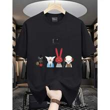 Camiseta Casual de Muppets 31 Minutos - Alta Calidad, Transpirable y Perfecta para Uso Cotidiano,Camiseta negra de estilo divertido con personajes de caricatura, unisex, serigrafia en playeras, algodón, manga corta  CT1 RV1U - Negro - Ver 6