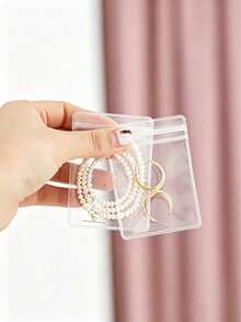 1pc Matte Transparent Jewelry Storage Booklet With 20pcs Anti-Oxidation Storage Bags, Women Jewelry Organizer Box, Jewelry Pouches For Rings, Earrings And Necklaces, Gift Organizer And Storage Container For Jewelry, Accessories, Beads, Stones - View 9
