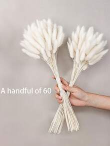 30-240pcs 44cm Artificial Rabbit Tail Grass, Home Decor Artificial Rabbit Tail Grass Stems, Suitable For Bohemian Style Floral Arrangements, DIY Crafts, Home Kitchen And Wedding Decor, Christmas Decor, Thanksgiving Decor, DIY Wreath Decor - White - View 6