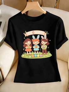Women T-Shirts - Black - View 2