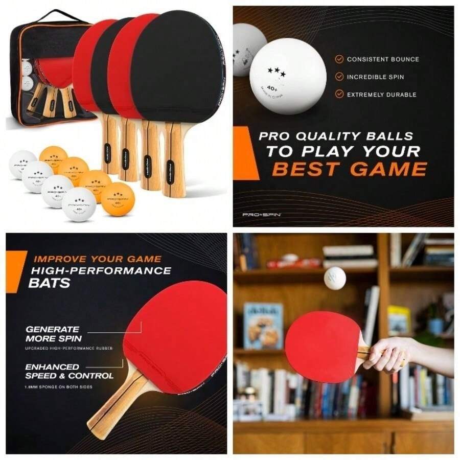 Table Tennis Set - 4-player Set | Active Red - View 1