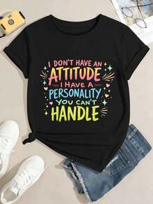 Women T-Shirts - Black - View 2