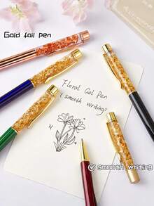 Bộ 5 bút bi xoắn mạ vàng mới, viết trơn tru, thích hợp cho văn phòng, ký tên, làm việc, quà tặng nhanh khô, phù hợp cho trường học, văn phòng, học sinh, văn phòng phẩm, vẽ, giáo viên, lớp học, sinh nhật, ngày lễ, tiệc tùng, đồ dùng cần thiết cho năm học mới. - A - Xem 12