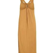 Vila Clothes Vestido midi Vila Modala maxi mostaza tirantes para mujer - Amarillo - Ver 4