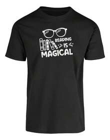 T-Shirt "Reading Is Magic" Book Lovers Reader Reading - Black - View 1
