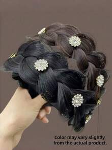 1pc Fashion Minimalist Braided Headband With Anti-Slip Teeth, Hair Accessory Headband - Multicolor - View 2