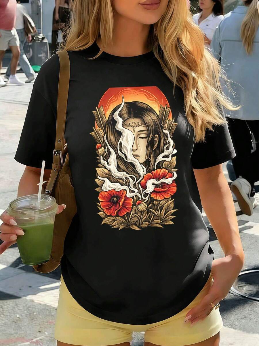 Women T-Shirts - Black - View 1