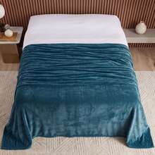 Microfiber Blanket Throw 2.40m X 2.00m Sofa Decoration For Couples - 藏蓝色 - 查看 4