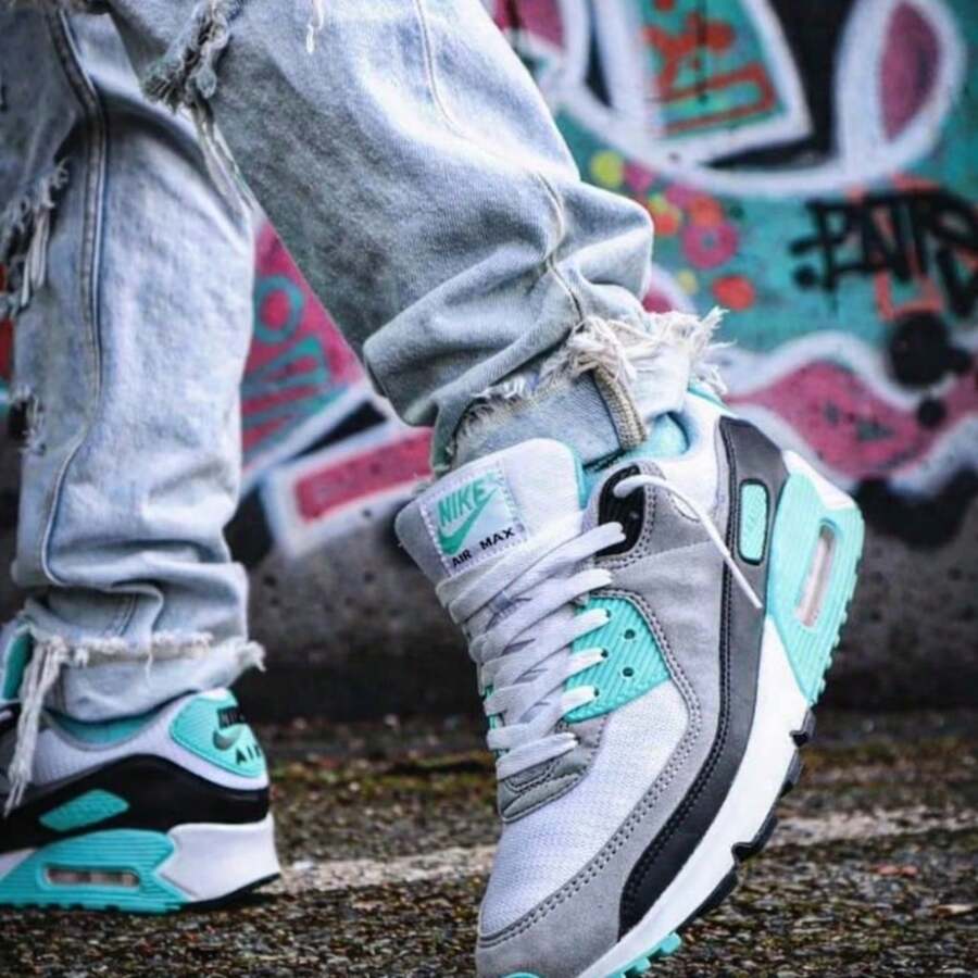 Men's 90 Performance Air Sneakers - Lightweight, Comfortable, Everyday, Street Style - 綠色 - 查看 1