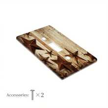 1pc 1 Set/2 Sets Farmhouse Decor Barn Wood Star Design Barn Star Wall Plate Light Switch Cover Decor, Suitable For Room, Kitchen, Bathroom - Star - View 13