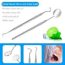 Dental Tools Profional Plaque Remover Teeth Cleaning Tool Kit Stainl Steel Dental Pick Tartar Scraper Tooth Cleaner Oral Care Hygiene Set For Dentist Personal Pets With Storage Box, Tooth Picks - As Pic - View 4