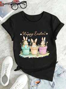 Women T-Shirts - Black - View 2