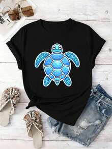 Women T-Shirts - Black - View 2