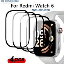 4 buah Pelindung Layar Material Komposit Ultra Jernih yang Ditingkatkan, Kompatibel dengan Redmi Watch5 Lite/5 Active/Watch 6, Tepi Sablon Hitam, Cakupan Penuh (Bahan Bukan Kaca), Tipis & Pas Rapat, Sentuhan Sensitif, Bebas Gelembung dan Mudah Dipasang. - MultiWarna - View 2