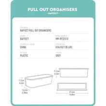 Baffect - 2 organizadores para debajo del fregadero, organizador de armario extraíble de plástico, cajones de almacenamiento deslizantes para cocina, baño o debajo del fregadero gris - Gris - Ver 7