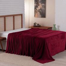 Microfiber Blanket Throw 2.40m X 2.00m Sofa Decoration For Couples - 紅木色 - 查看 5