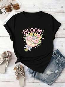 Women T-Shirts - Black - View 2