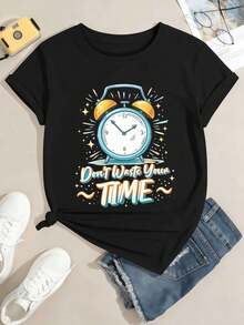 Dam-T-shirts - Svart - Visa 2