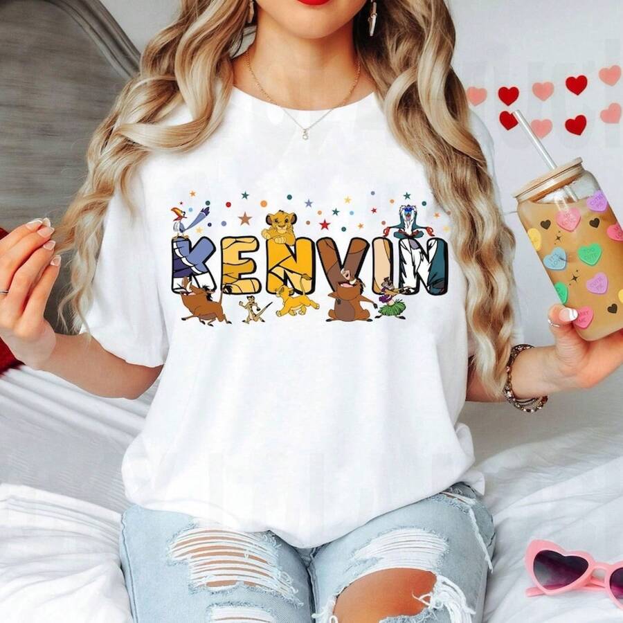 Custom Name Disney Lion King Shirt, Personalized Disney Simba Timon Pumbaa Tshirt, Disneyland Vacation Holiday Family Gifts, Magic KingdomDisneys Disneyland Paris The Magic Kingdom Disneyesque The House Of Mouse Mickey Mouse Empire Modest Summer Outfits Take That T Shirt Summer Coord Tops For Women Summer Summer Clothes Women Summer Clothes Summer Tops Summer Tops Women Summer Co Ord Summer Top Summer Outfits White Top Black Top Holiday Outfits For Women Tops For Women Summer Holiday Gifts Valentine's Day Gifts Earth Day Gifts Oktoberfest Gifts Summer Bank Holiday Gifts - trắng - Xem 1