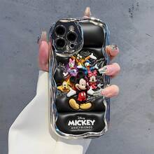 Officially Licensed Disney Mickey Mouse Phone Case, This Protective Phone Case Features A Classic Print Of Cheerful Mickey Mouse With His Iconic Round Ears And Bright Smile, Set Against A Vibrant Backdrop Decorated With Subtle Star And Polka Dot Accents, Made With Flexible, Durable TPU Material To Protect Against Everyday Scratches, Bumps, And Minor Impacts, With A Raised Camera Frame For Extra Lens Protection, Slim And Lightweight Construction That Adds Minimal Bulk And Fits Easily In Pockets And Bags, Compatible With IPhone 17, 16, 15, 14, 13, 12, 11 Pro Models, Making It A Timeless Choice For Mickey Fans And Disney Lovers, Ideal For Birthdays, Holidays, Or Any Special Occasion To Surprise Family And Friends - Bạc - Xem 4