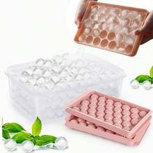 1pc Honeycomb 3D Ice Cube Mold, Reusable Silicone Ice Tray, Suitable For Whiskey, Cocktails, Juice, Etc., Perfect Choice For Halloween, Christmas And Celebrations, Home Ice Making Mold Small Item, Ice Cube Mold, Ice Tray, Summer Popsicle Mold, Kitchen Accessories, Reusable, Suitable For Refrigerator, Juice, Kitchen Accessories Ice Tray (33/37 Grid Ice Tray And Ice Bag) - Random Style - View 3