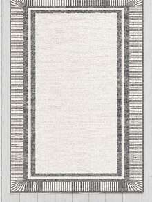 Modern Geometric Digital Printed Kitchen Rug - Non-Slip & Machine Washable Floor Mat, Made In Turkiye 80x200 Cm, 80x300 Cm,100x200 Cm, 120x180 Cm - Light Grey - View 3