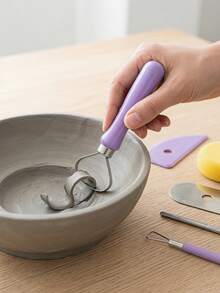 8/1PC Pottery Tools,Clay Tool Set, Practical Polymer Carving Tool Kit, Air-Dry Clay Tool Set, Suitable For Adults, Pottery Crafts, Dotting, Drawing, Shaping, Modeling - Multicolor - View 4