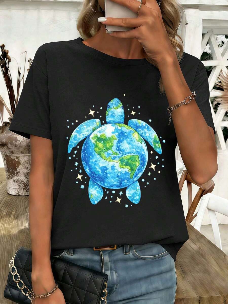 Women T-Shirts - Black - View 1