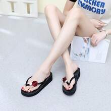 Women Skateboarding Shoes - 3cm Low Heels, YY Black Rose - View 4